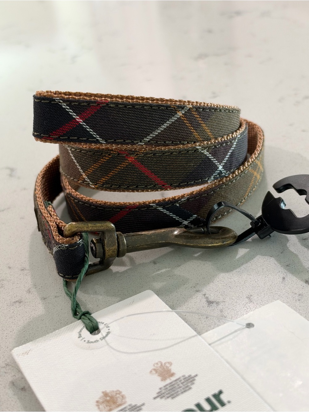 Barbour Classic Tartan Webbing Dog Lead